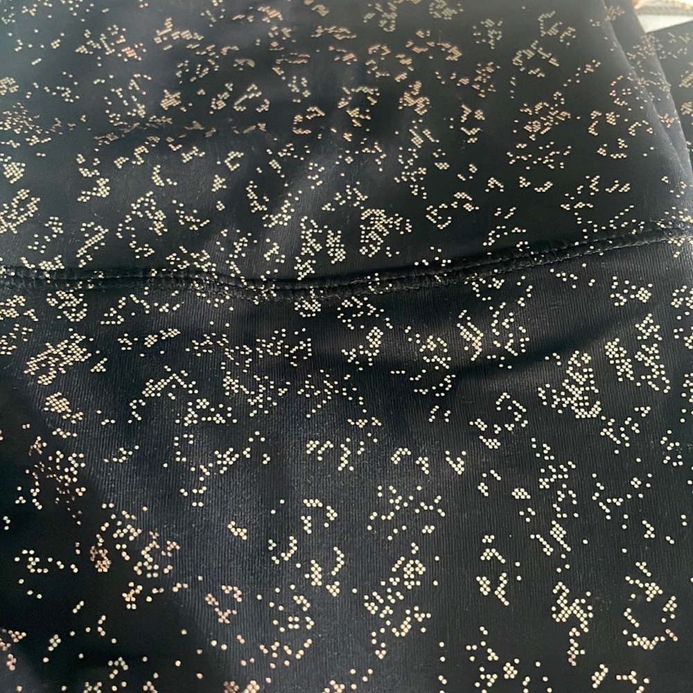 Leggings. Black with gold flecks, only worn 1 time.